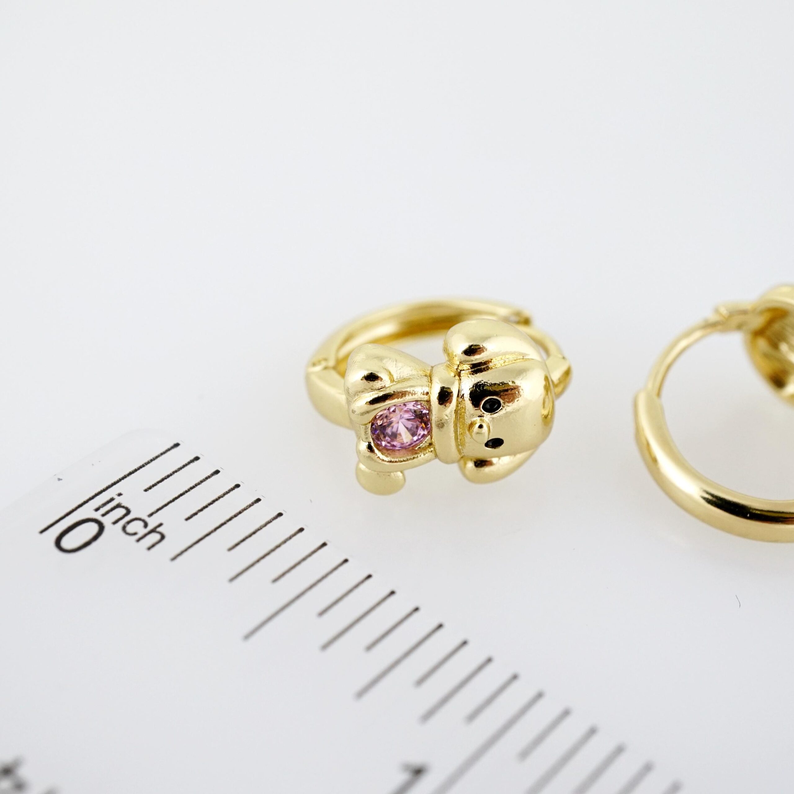 Arete de Acero Bañado en Oro 14k - EA494 - Imagen 3