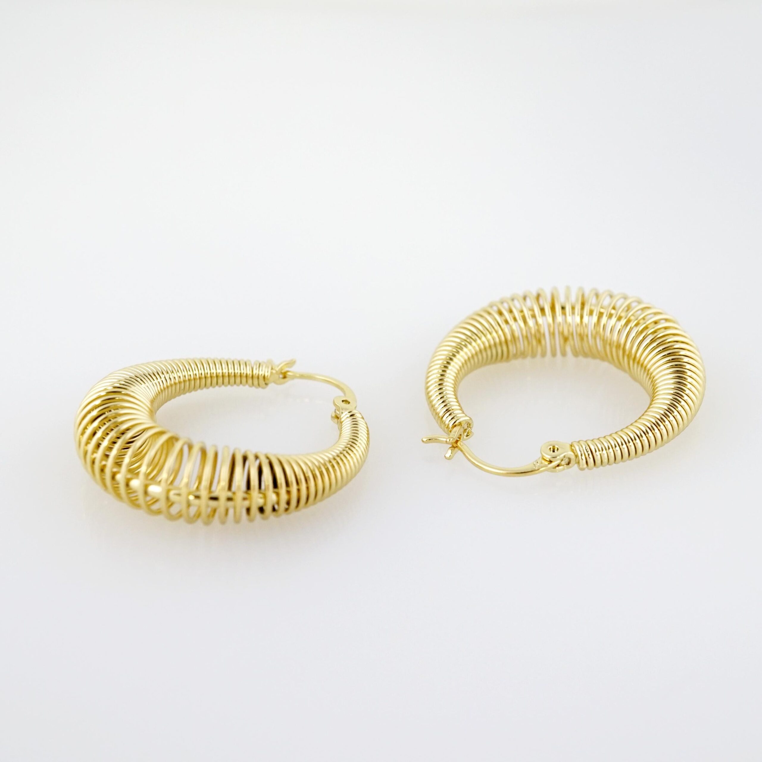 Arete de Acero Bañado en Oro 14k - EA524 - Imagen 2