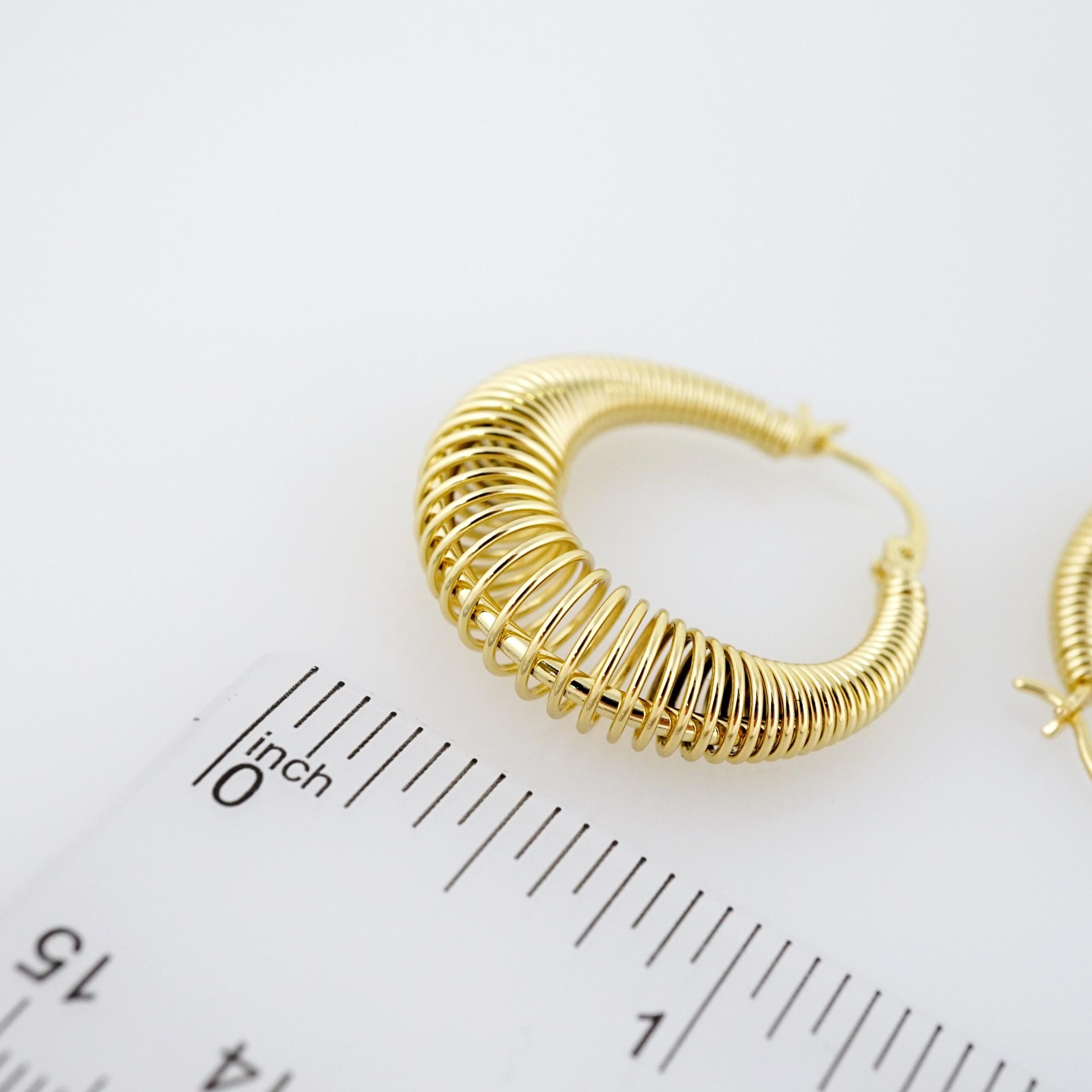 Arete de Acero Bañado en Oro 14k - EA524 - Imagen 3