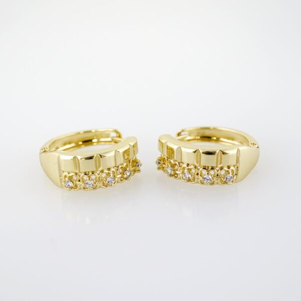 Arete de Acero Bañado en Oro 14k - EA499