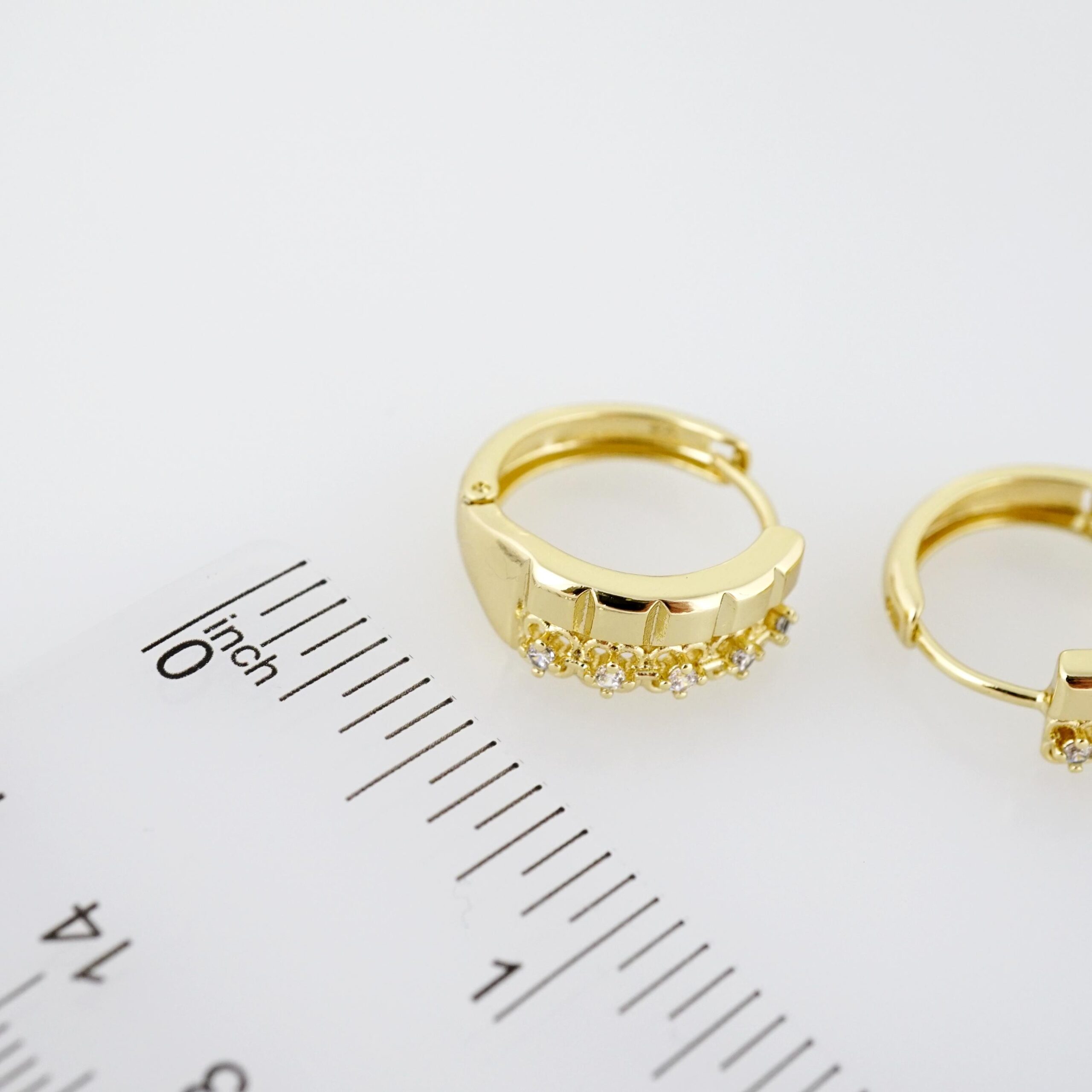 Arete de Acero Bañado en Oro 14k - EA499 - Imagen 3