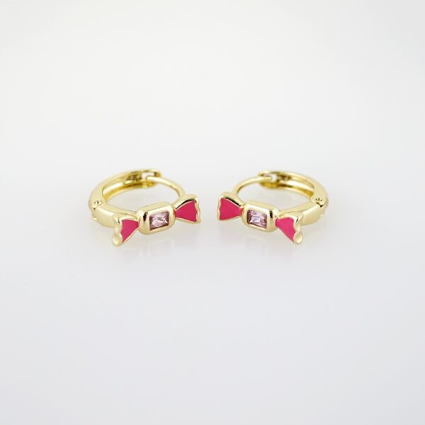 Arete de Acero Bañado en Oro 14k - EA497