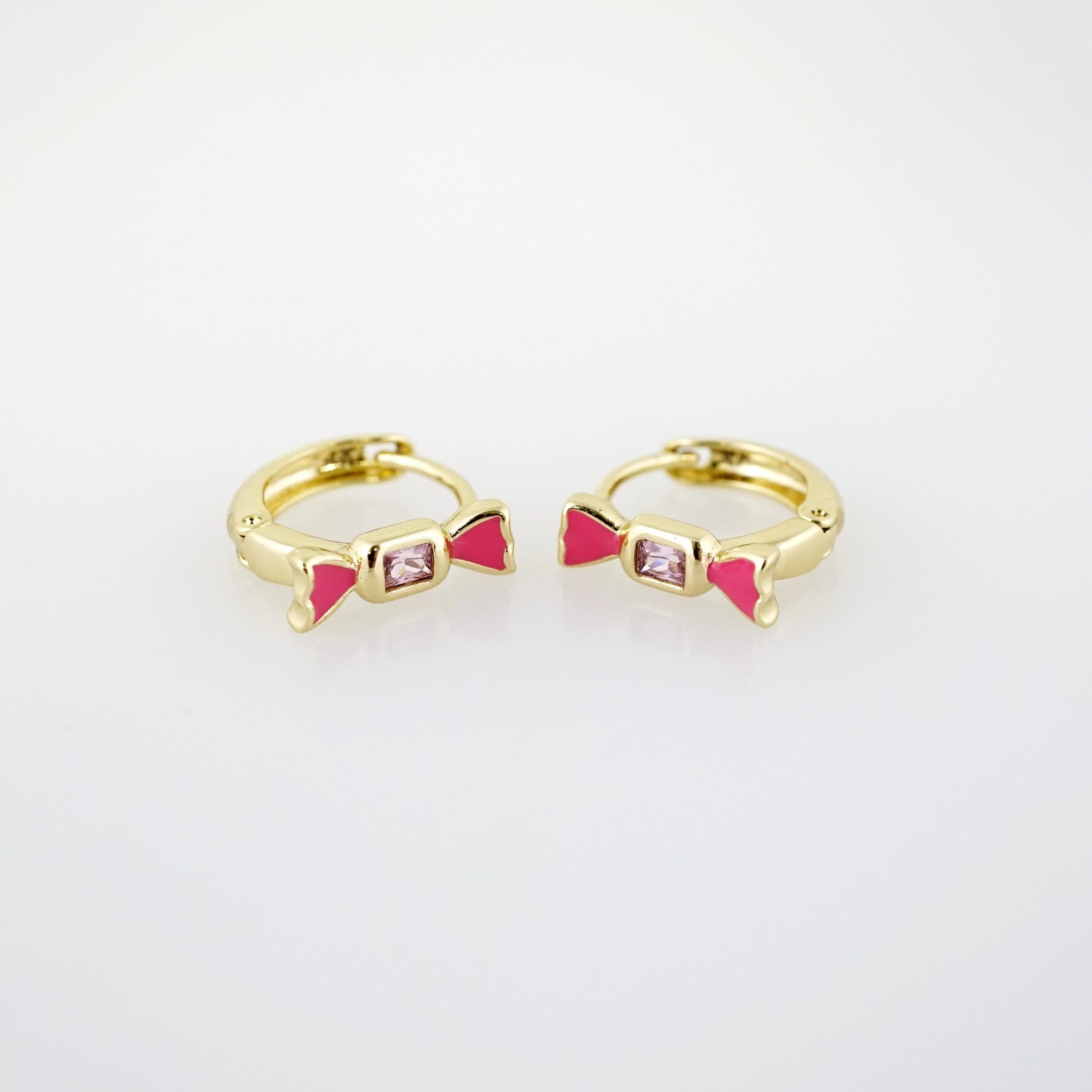 Arete de Acero Bañado en Oro 14k - EA497