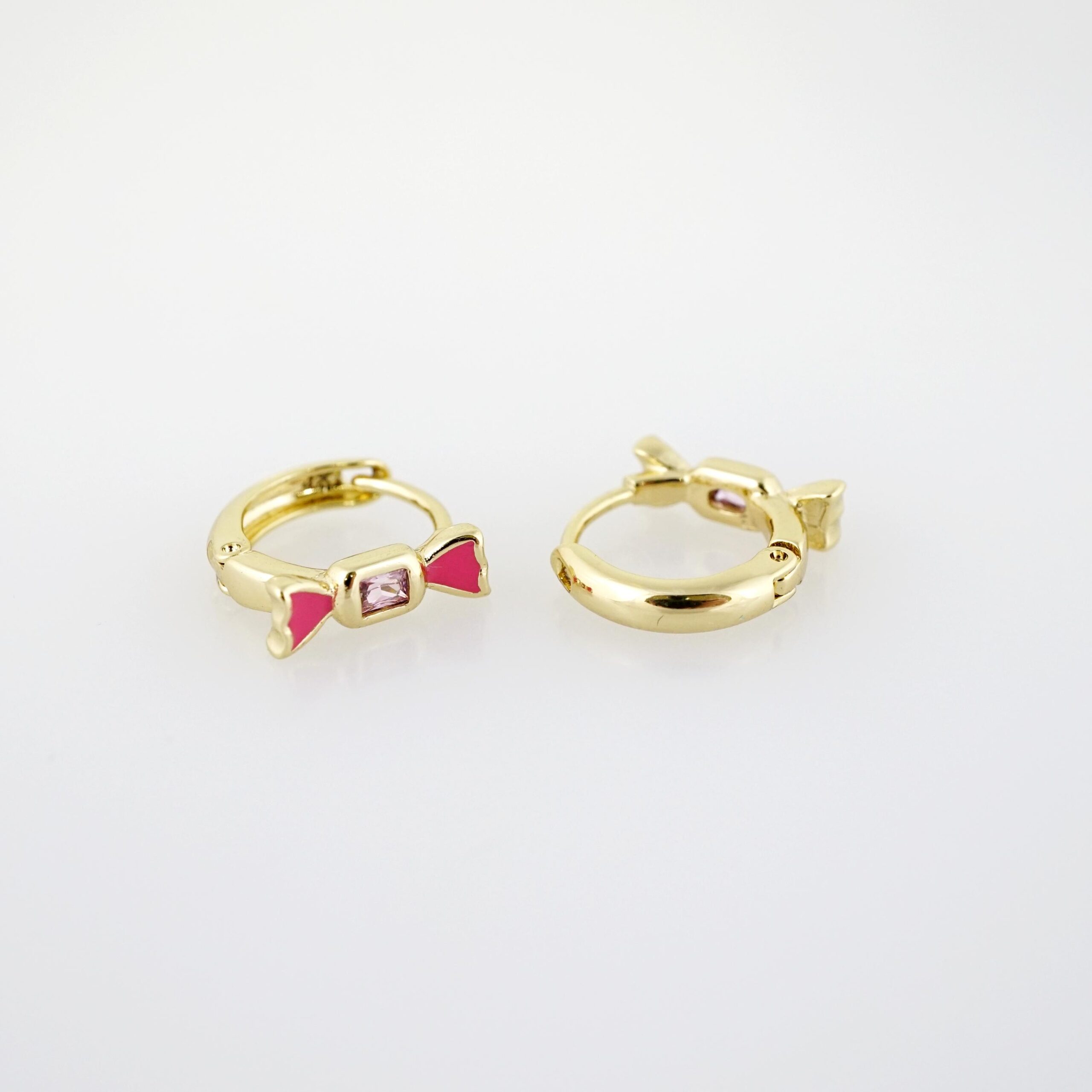 Arete de Acero Bañado en Oro 14k - EA497 - Imagen 2