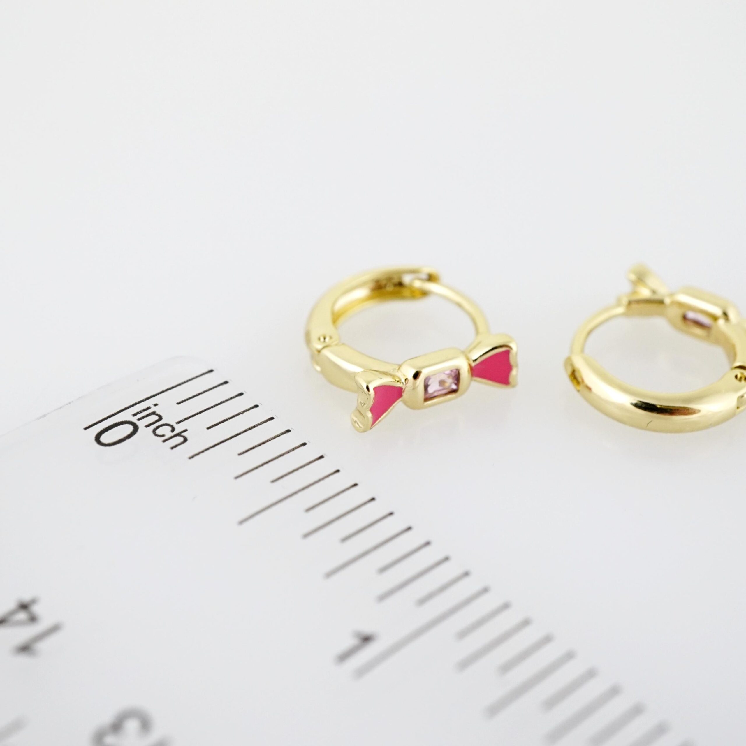 Arete de Acero Bañado en Oro 14k - EA497 - Imagen 3