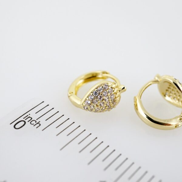 Arete de Acero Bañado en Oro 14k - EA507 - Imagen 3