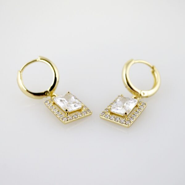 Arete de Acero Bañado en Oro 14k - EA511