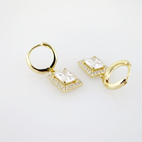 Arete de Acero Bañado en Oro 14k - EA511 - Imagen 2