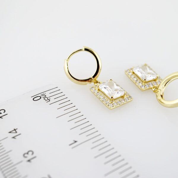 Arete de Acero Bañado en Oro 14k - EA511 - Imagen 3