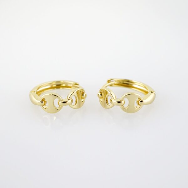 Arete de Acero Bañado en Oro 14k - EA498