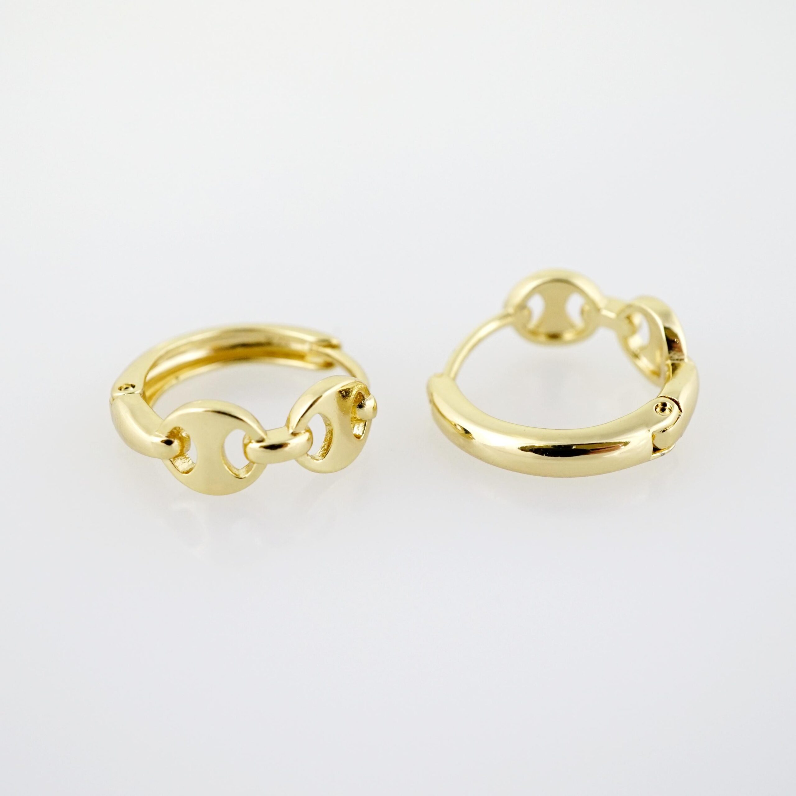 Arete de Acero Bañado en Oro 14k - EA498 - Imagen 2