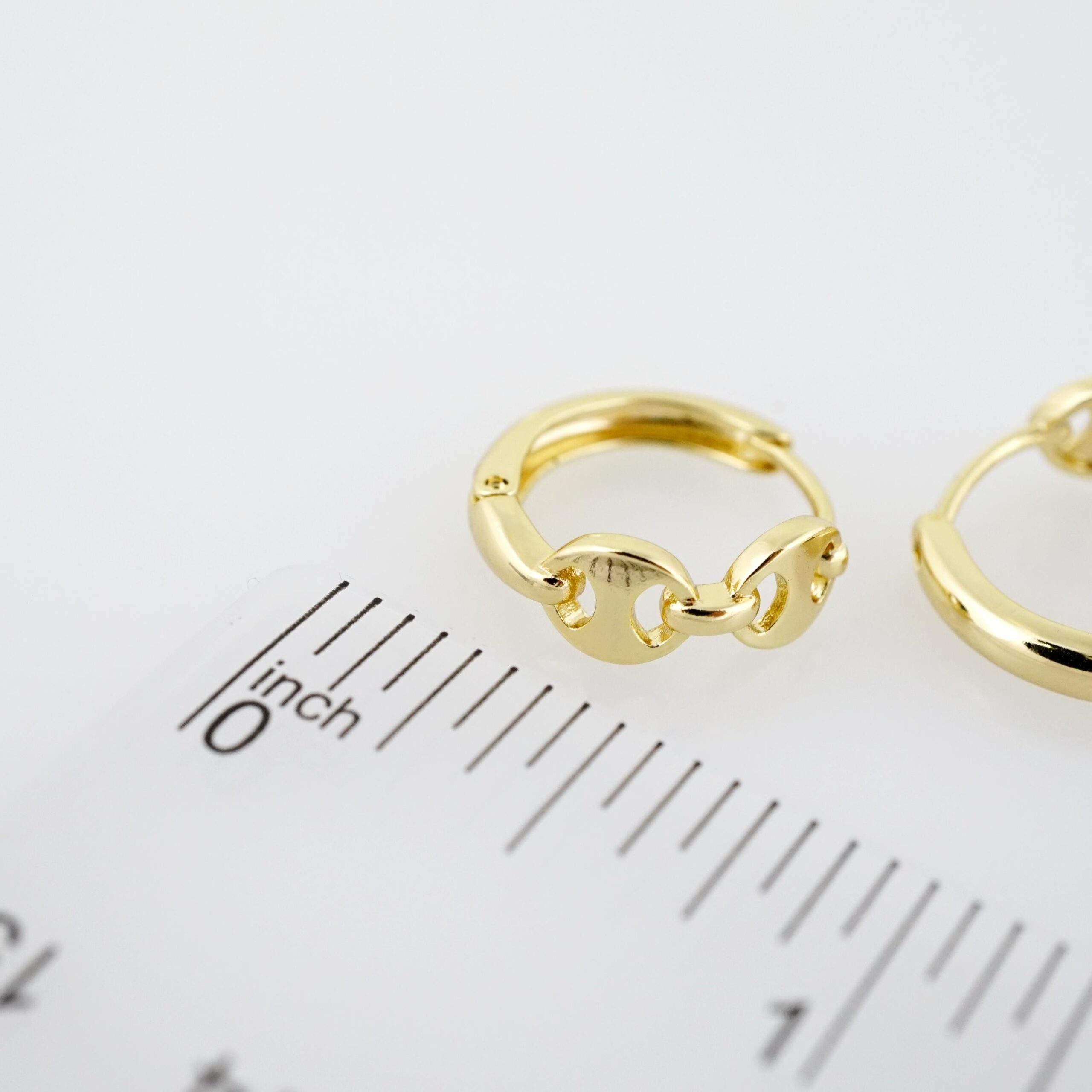 Arete de Acero Bañado en Oro 14k - EA498 - Imagen 3