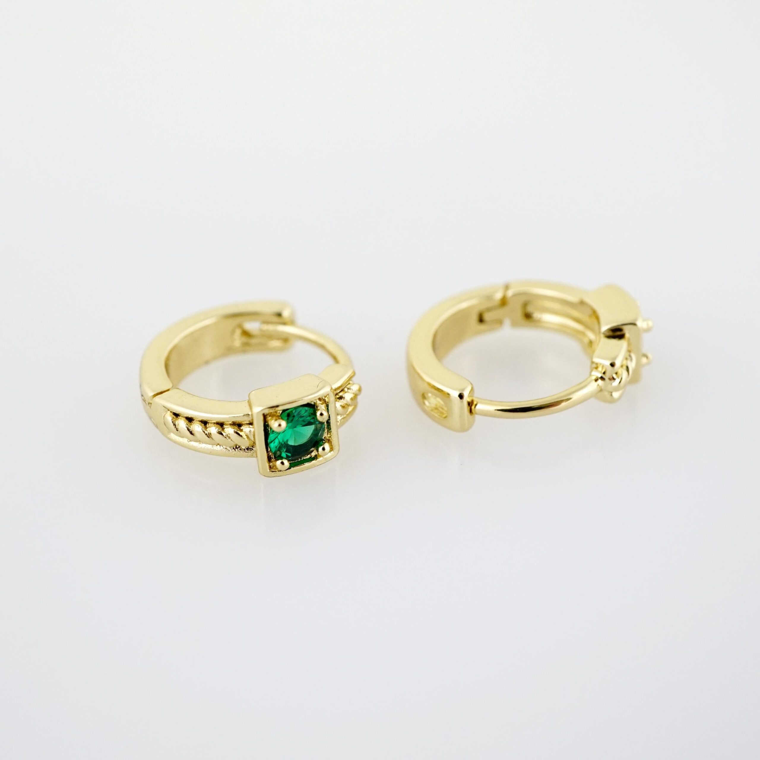 Arete de Acero Bañado en Oro 14k - EA500 - Imagen 2