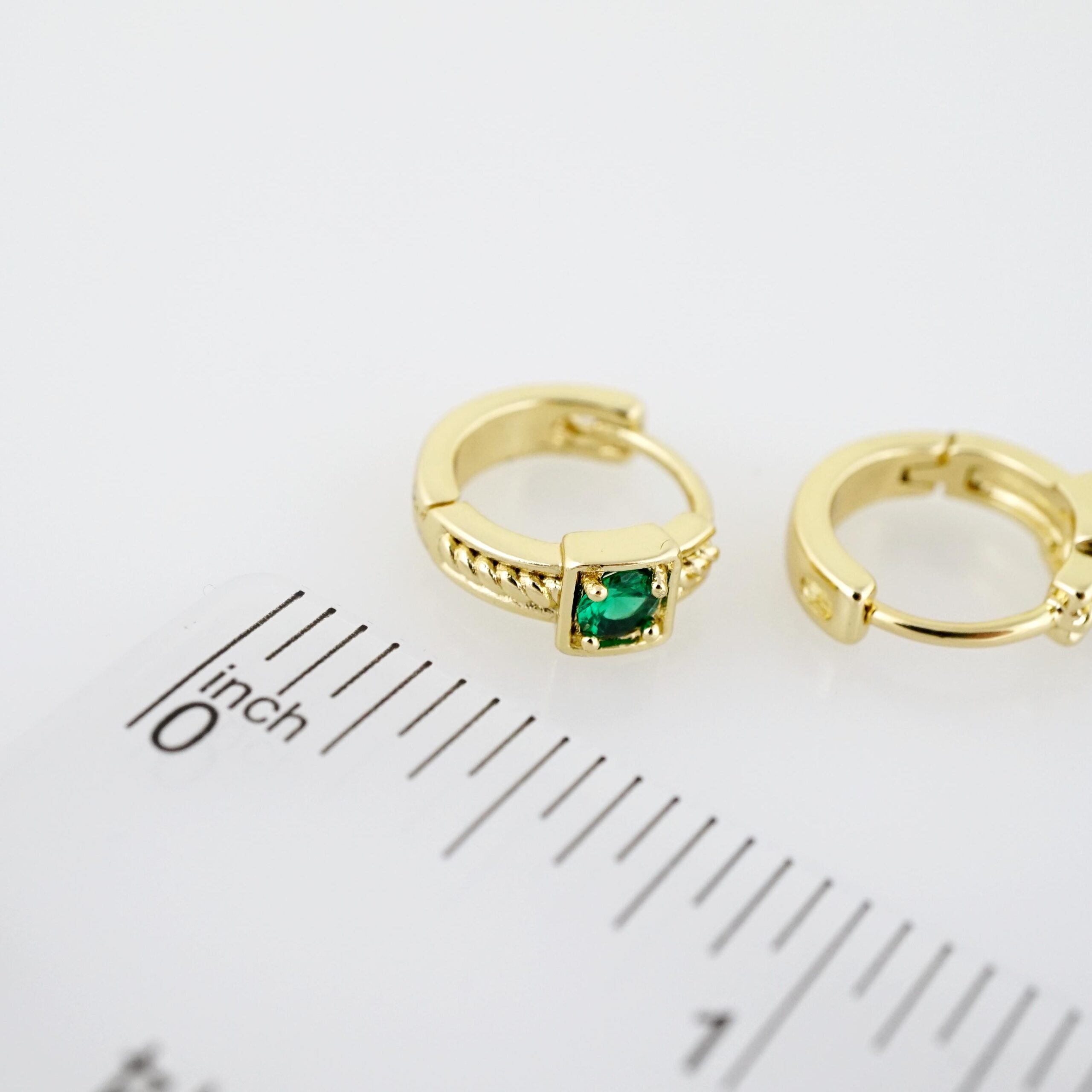 Arete de Acero Bañado en Oro 14k - EA500 - Imagen 3