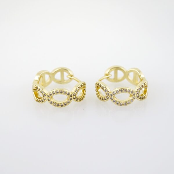 Arete de Acero Bañado en Oro 14k - EA514