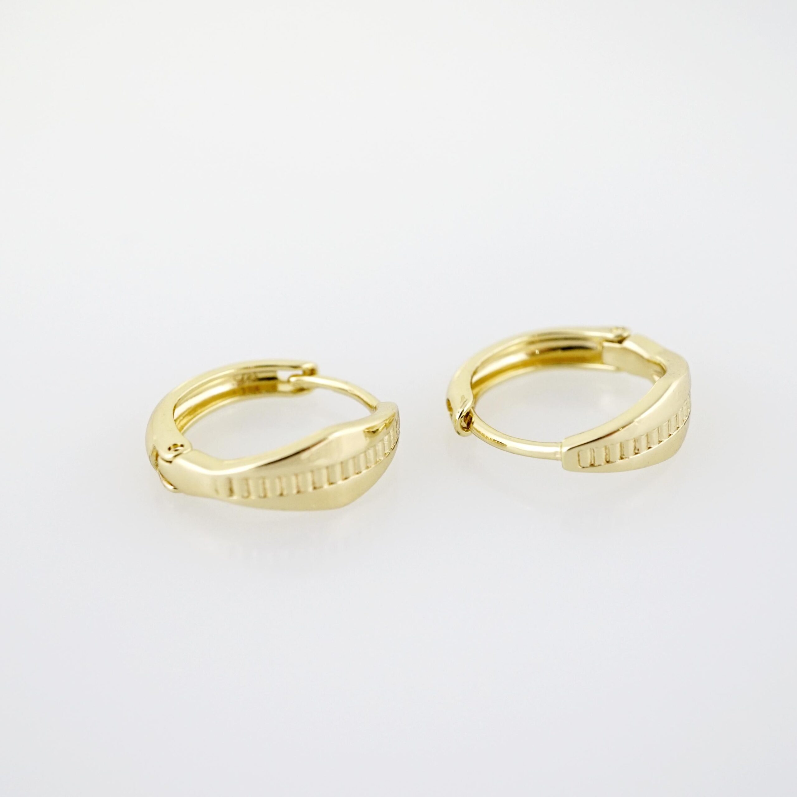 Arete de Acero Bañado en Oro 14k - EA501 - Imagen 2