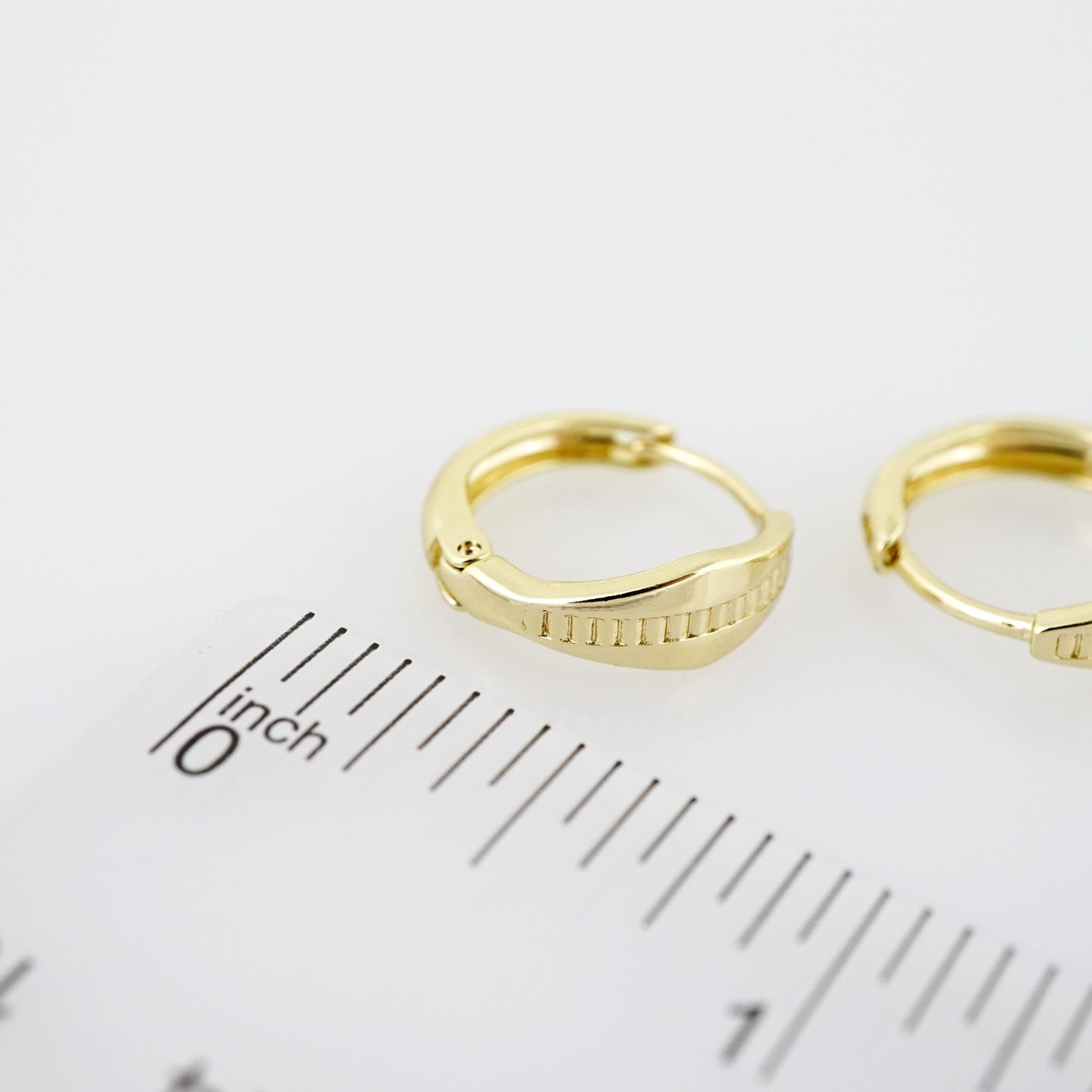 Arete de Acero Bañado en Oro 14k - EA501 - Imagen 3