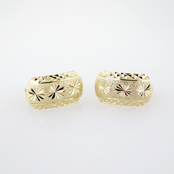 Arete de Acero Bañado en Oro 14k - EA509