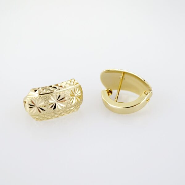 Arete de Acero Bañado en Oro 14k - EA509 - Imagen 2