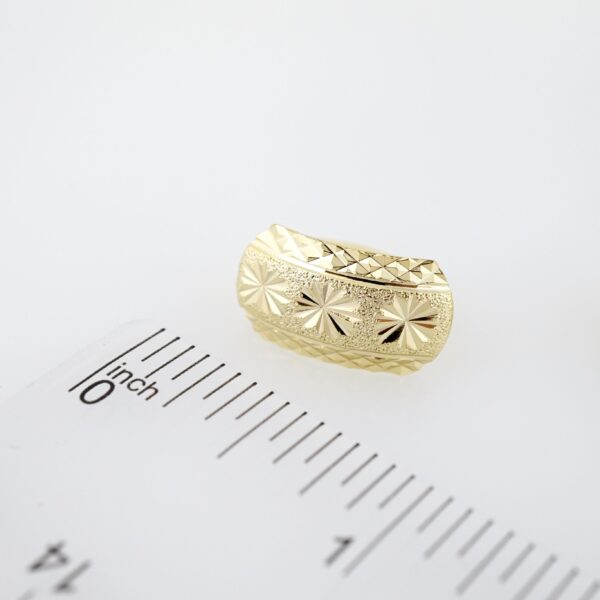 Arete de Acero Bañado en Oro 14k - EA509 - Imagen 3