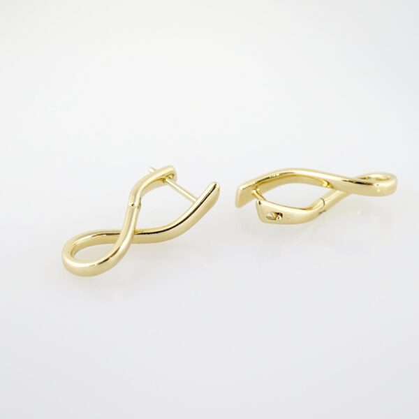 Arete de Acero Bañado en Oro 14k - EA510 - Imagen 2