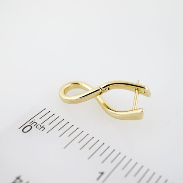 Arete de Acero Bañado en Oro 14k - EA510 - Imagen 3
