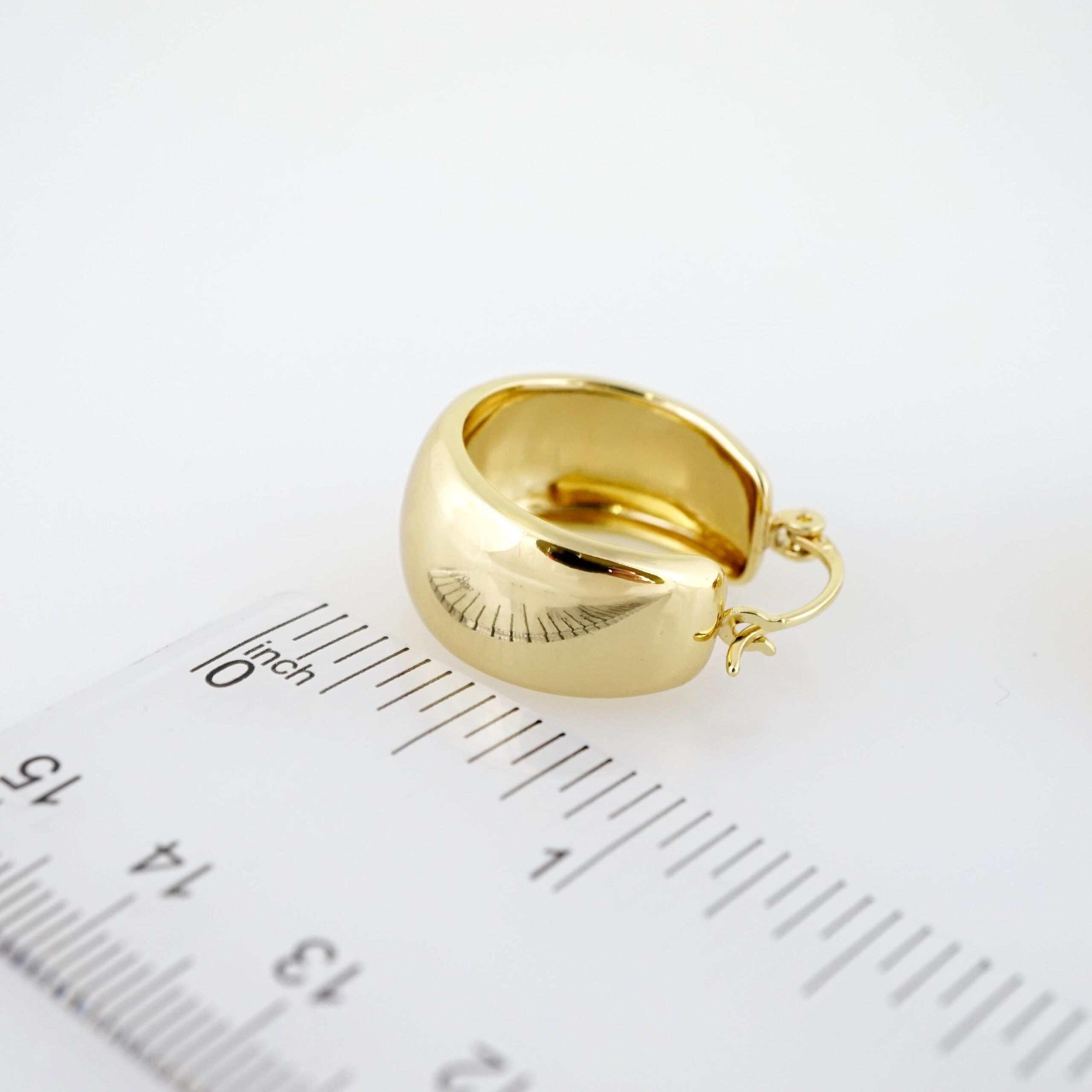 Arete de Acero Bañado en Oro 14k - EA522 - Imagen 3