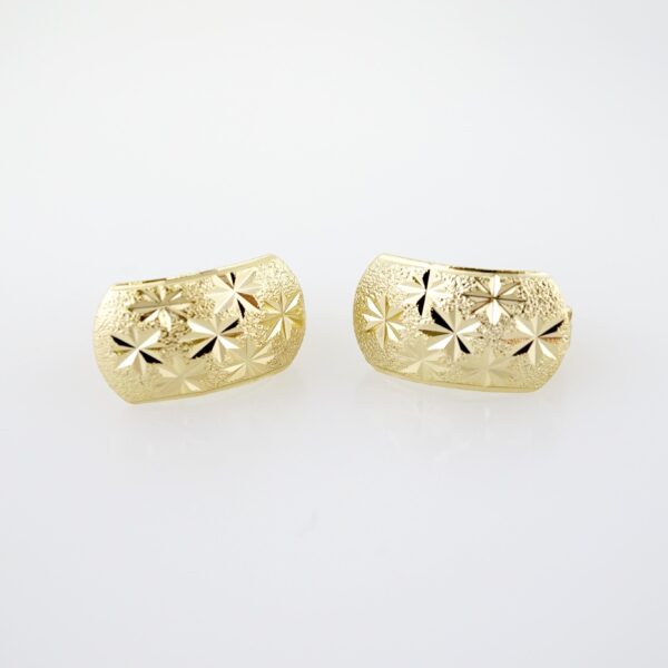 Arete de Acero Bañado en Oro 14k - EA516