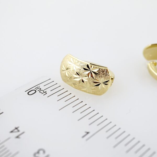 Arete de Acero Bañado en Oro 14k - EA516 - Imagen 3