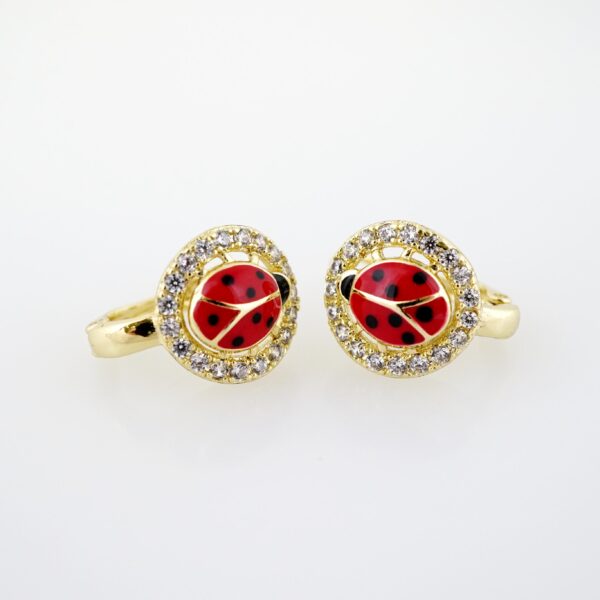 Arete de Acero Bañado en Oro 14k - EA512