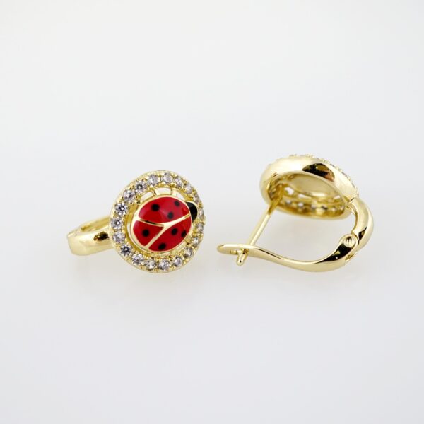 Arete de Acero Bañado en Oro 14k - EA512 - Imagen 2