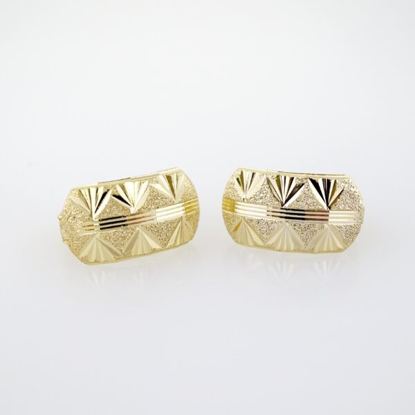 Arete de Acero Bañado en Oro 14k - EA513