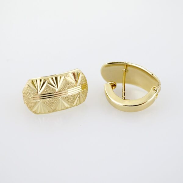 Arete de Acero Bañado en Oro 14k - EA513 - Imagen 2