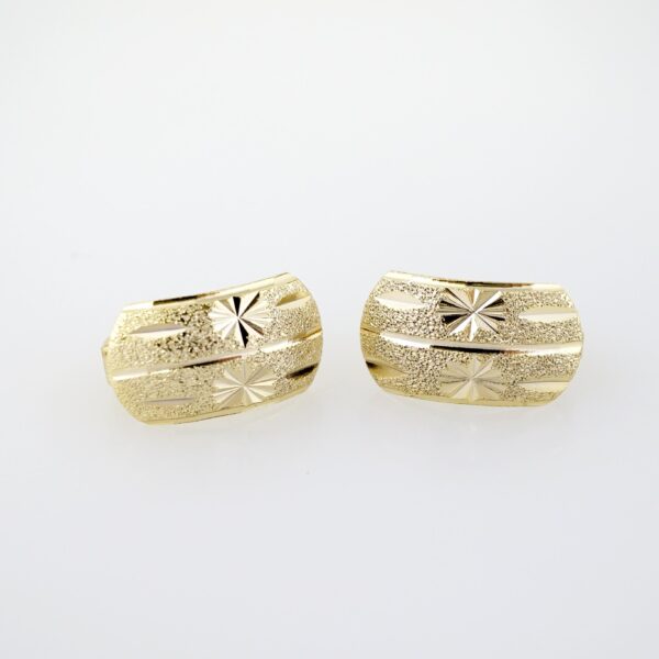 Arete de Acero Bañado en Oro 14k - EA508