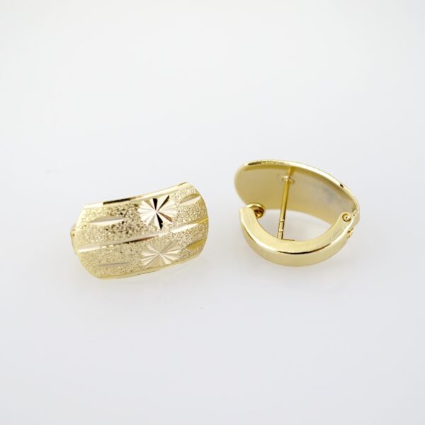 Arete de Acero Bañado en Oro 14k - EA508 - Imagen 2
