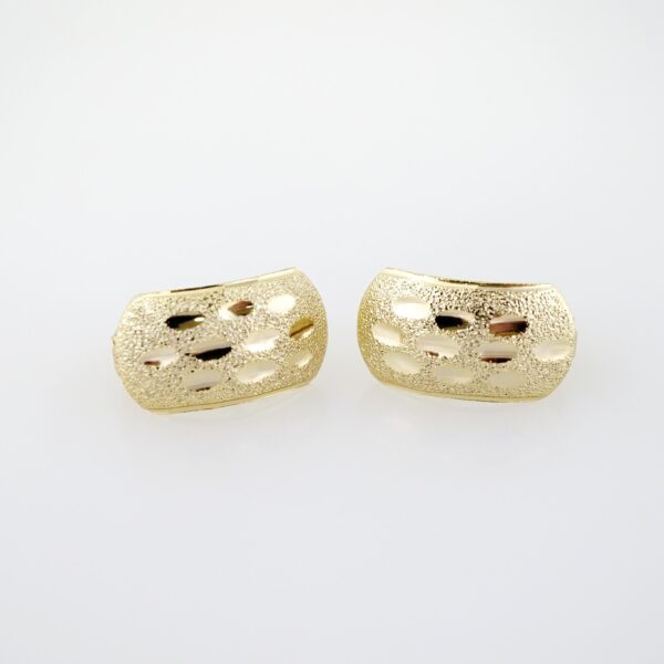 Arete de Acero Bañado en Oro 14k - EA519