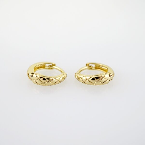 Arete de Acero Bañado en Oro 14k - EA495