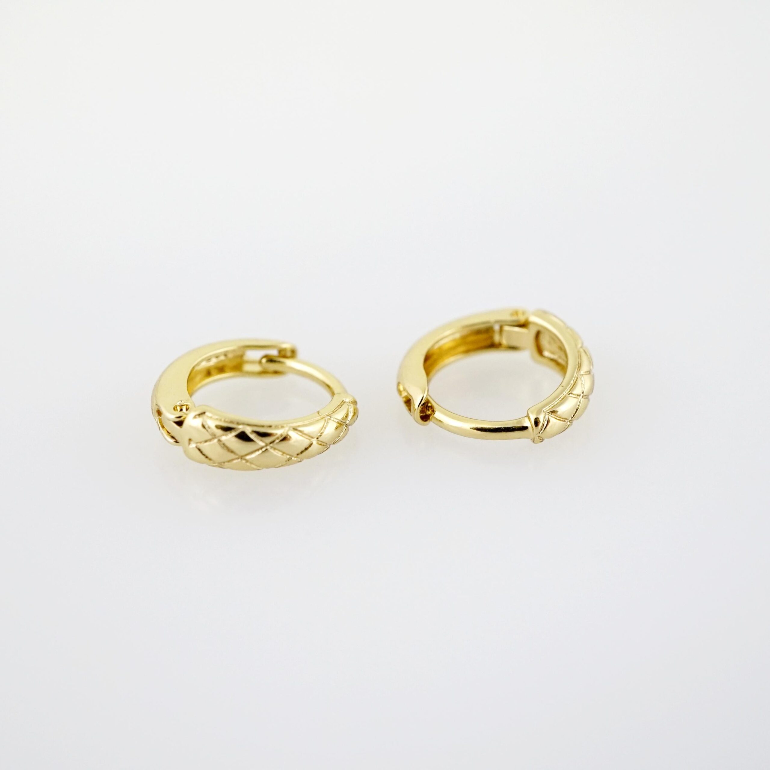 Arete de Acero Bañado en Oro 14k - EA495 - Imagen 2