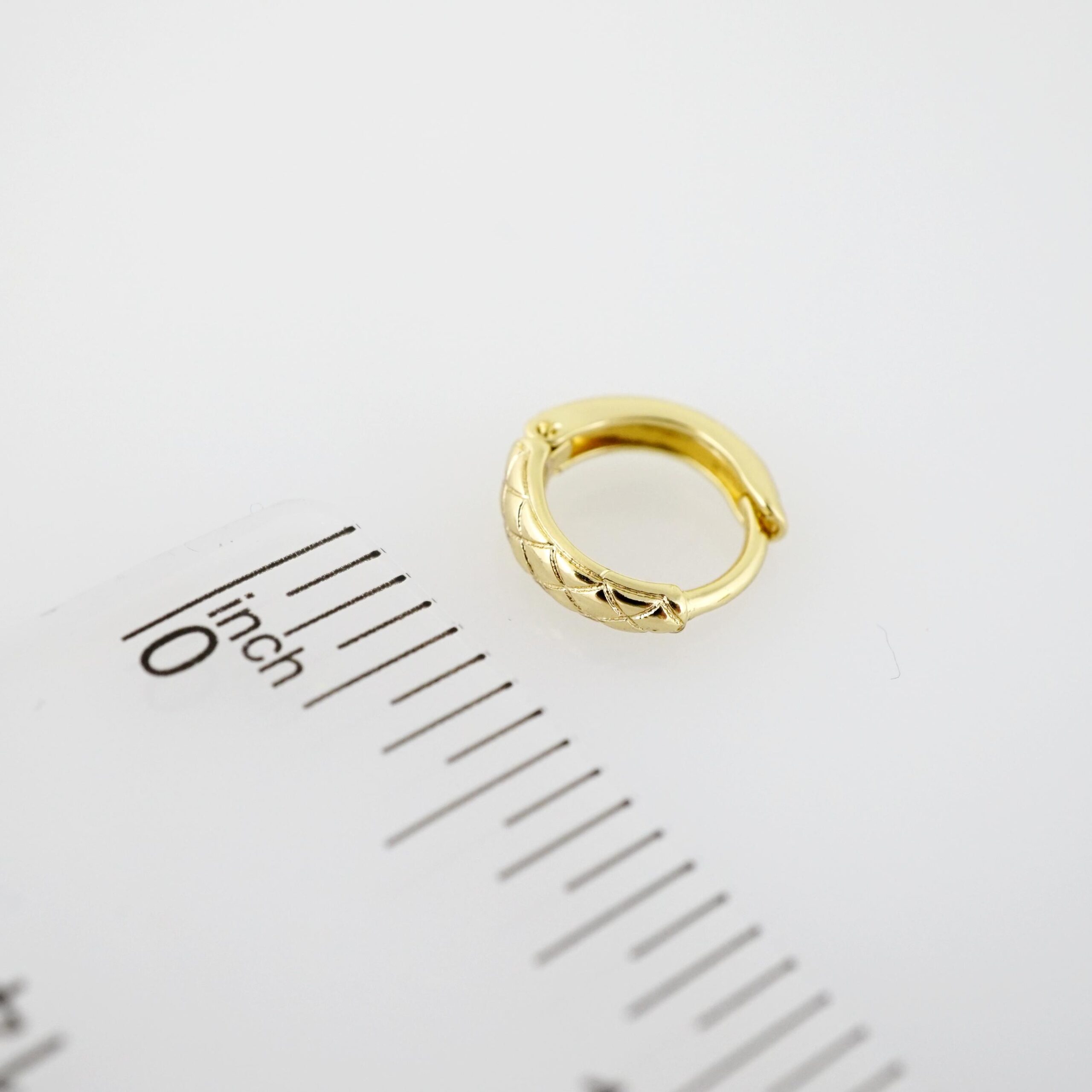 Arete de Acero Bañado en Oro 14k - EA495 - Imagen 3