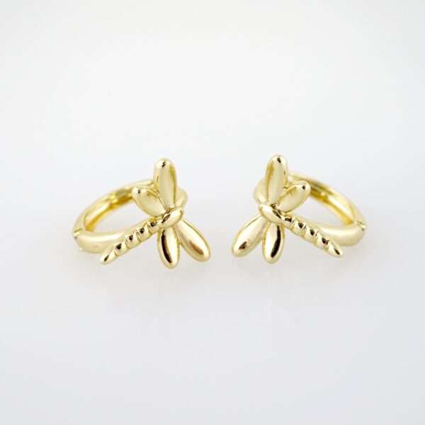 Arete de Acero Bañado en Oro 14k - EA490