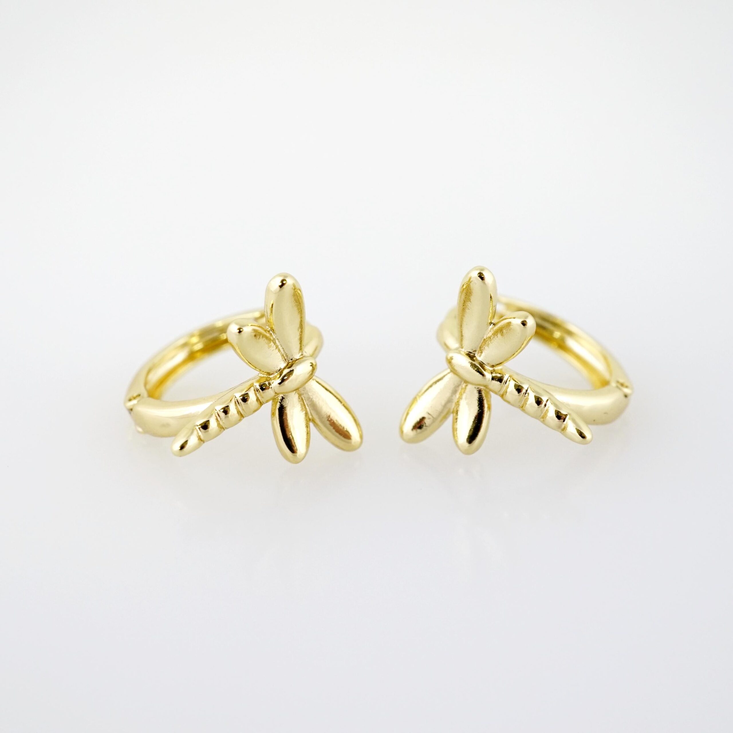 Arete de Acero Bañado en Oro 14k - EA490