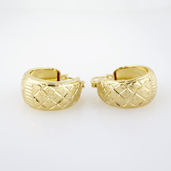 Arete de Acero Bañado en Oro 14k - EA521