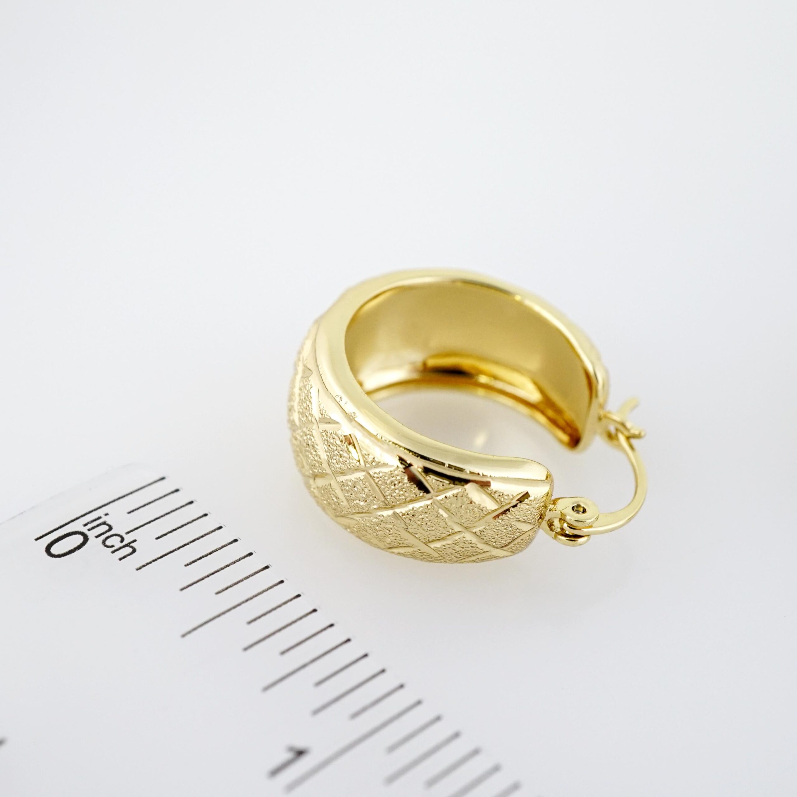 Arete de Acero Bañado en Oro 14k - EA521 - Imagen 3