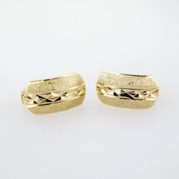 Arete de Acero Bañado en Oro 14k - EA515