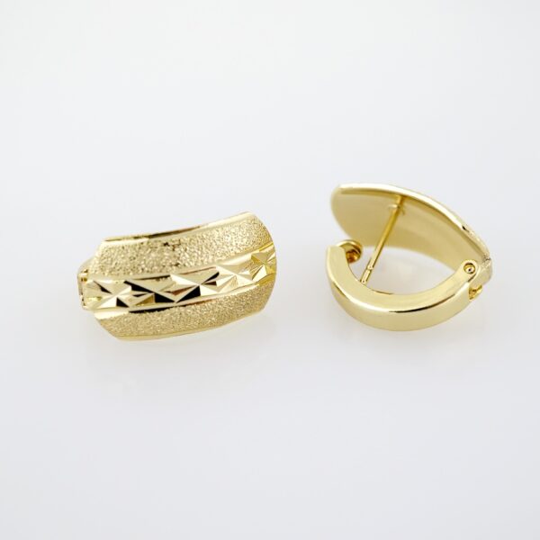 Arete de Acero Bañado en Oro 14k - EA515 - Imagen 2