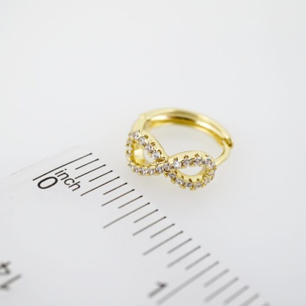 Arete de Acero Bañado en Oro 14k - EA506 - Imagen 3