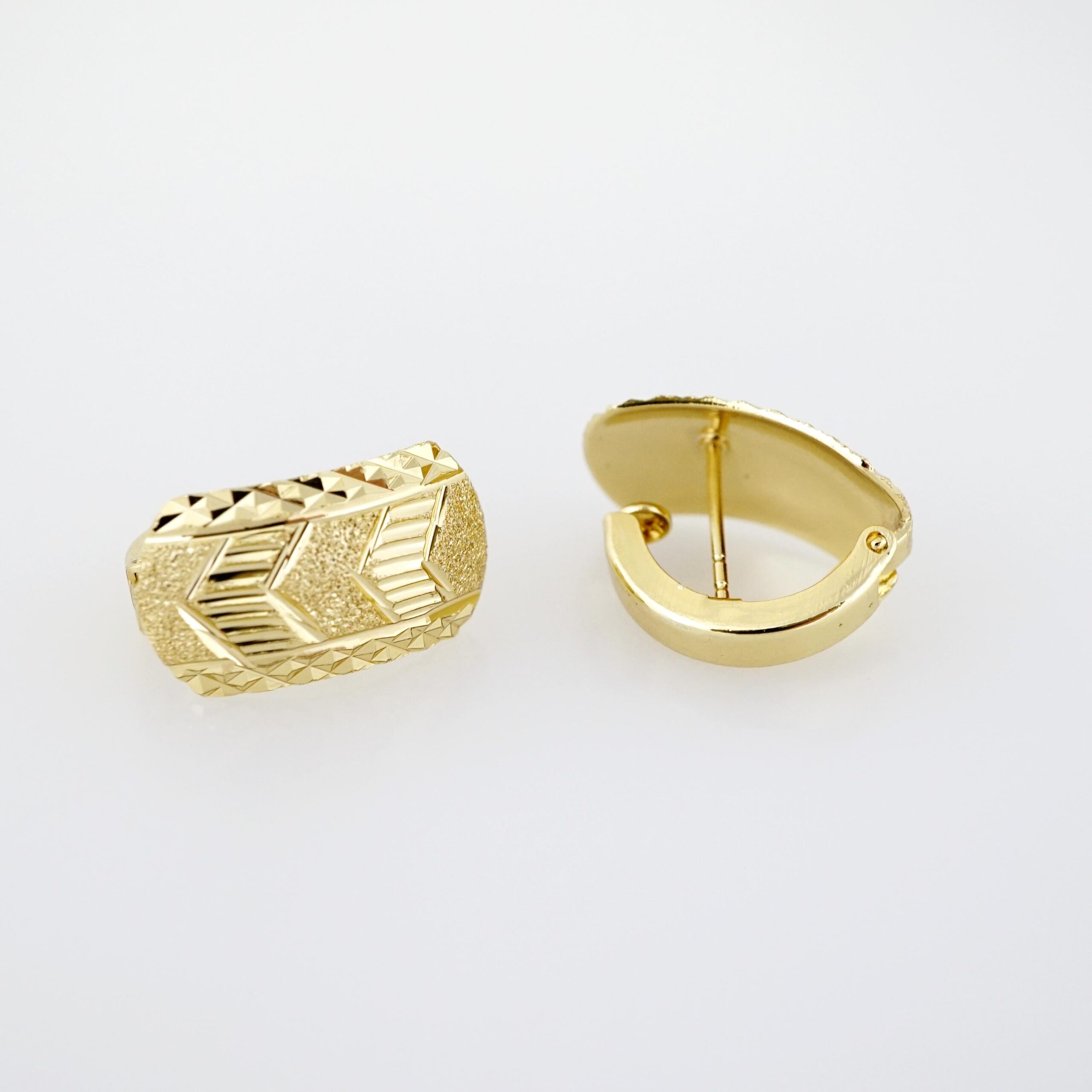 Arete de Acero Bañado en Oro 14k - EA518 - Imagen 2