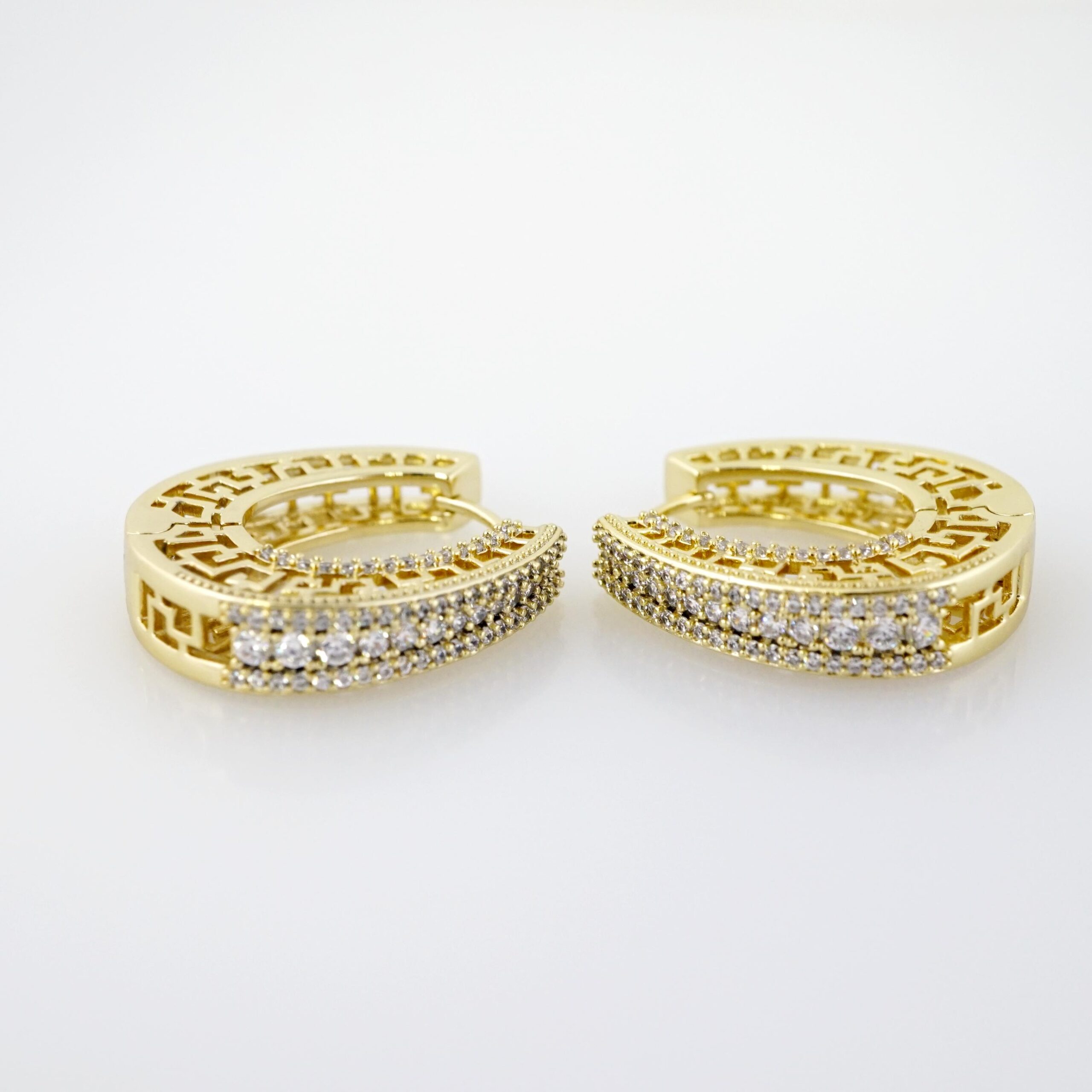 Arete de Acero Bañado en Oro 14k - EA523