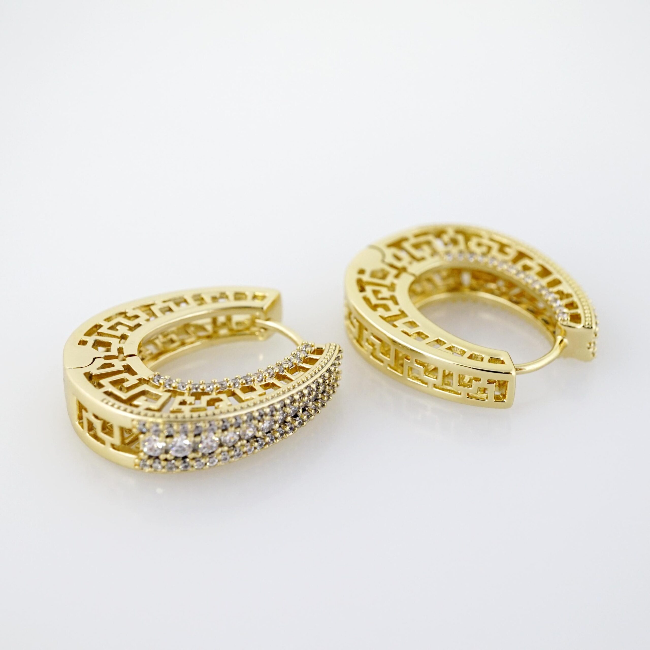 Arete de Acero Bañado en Oro 14k - EA523 - Imagen 2