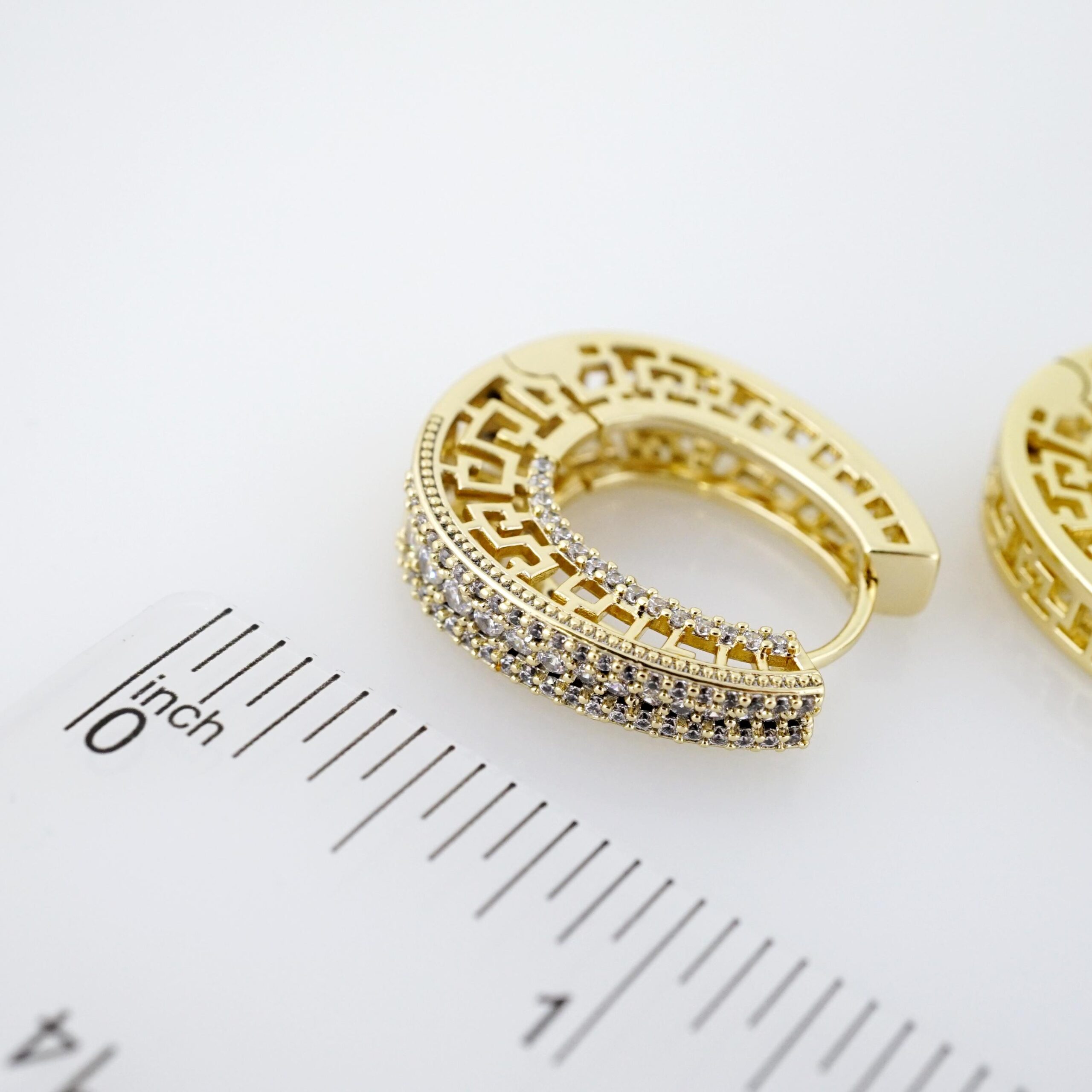 Arete de Acero Bañado en Oro 14k - EA523 - Imagen 3